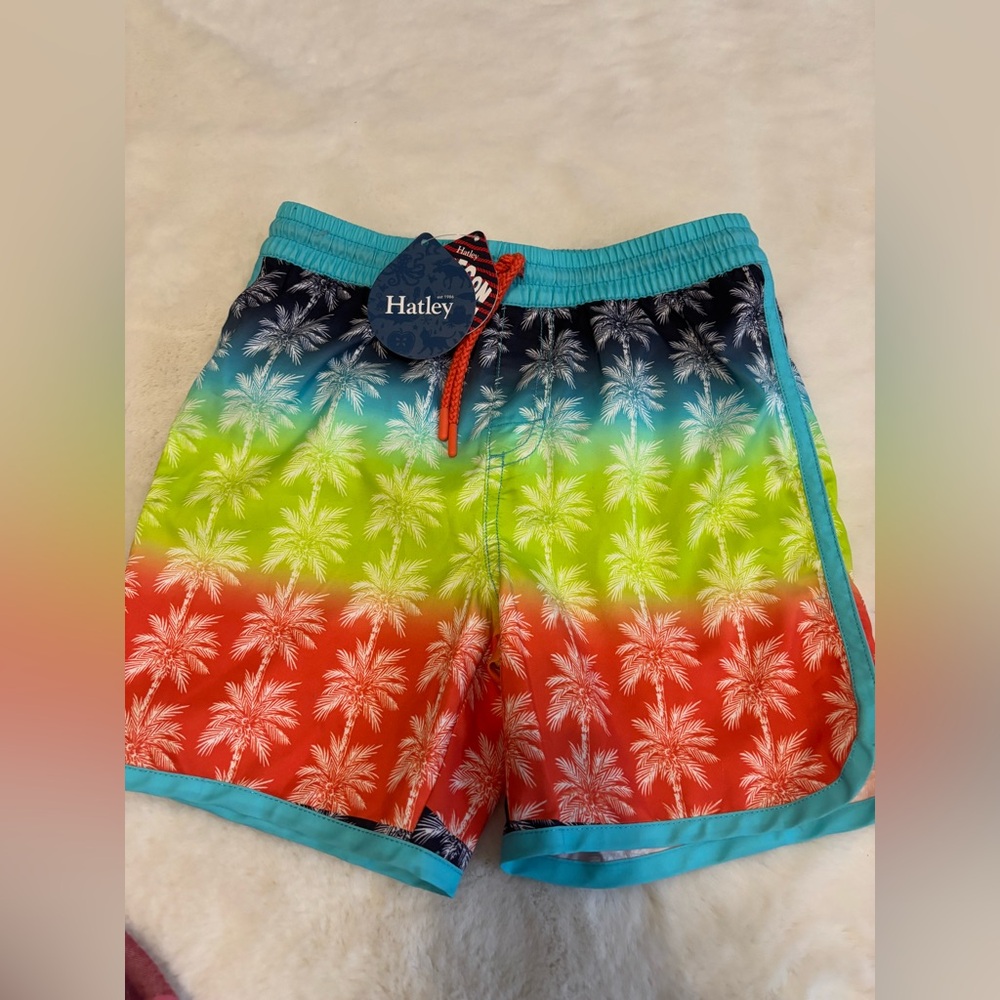NWT. Hatley swim trunks. Size 7